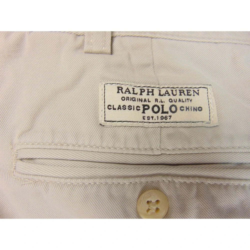 Polo Ralph Lauren‎ Pants Mens 36x34 Classic Chino Tan Solid Preppy Old Money